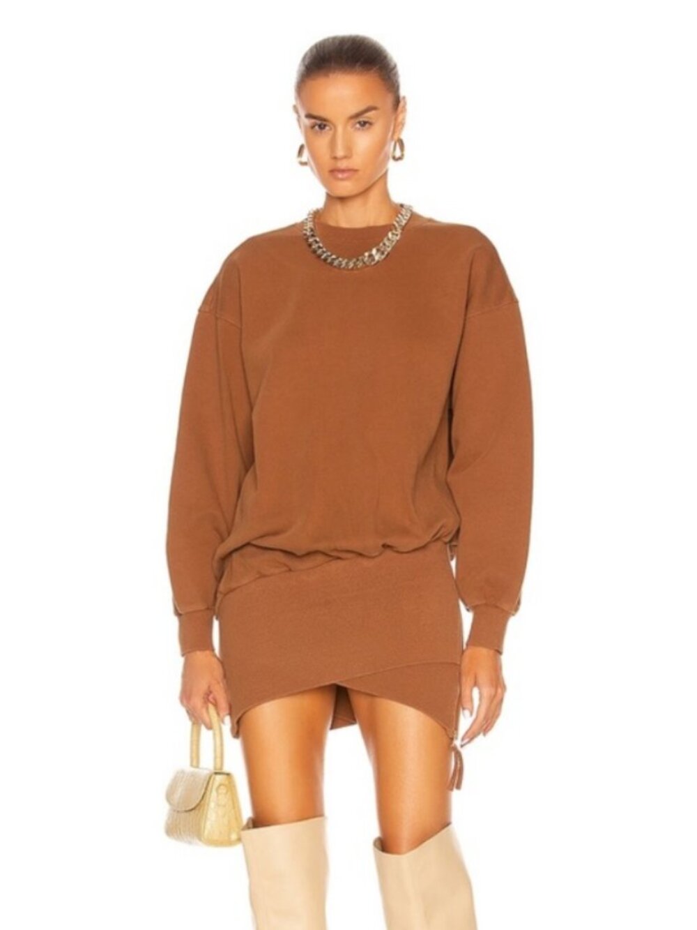 Retrofête Nova Sweatshirt Dress in Glazed Ginger